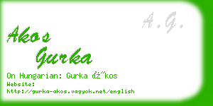 akos gurka business card